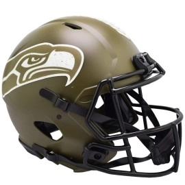 Seattle Seahawks Helmet Riddell Authentic Full Size Speed Style Salute To Service