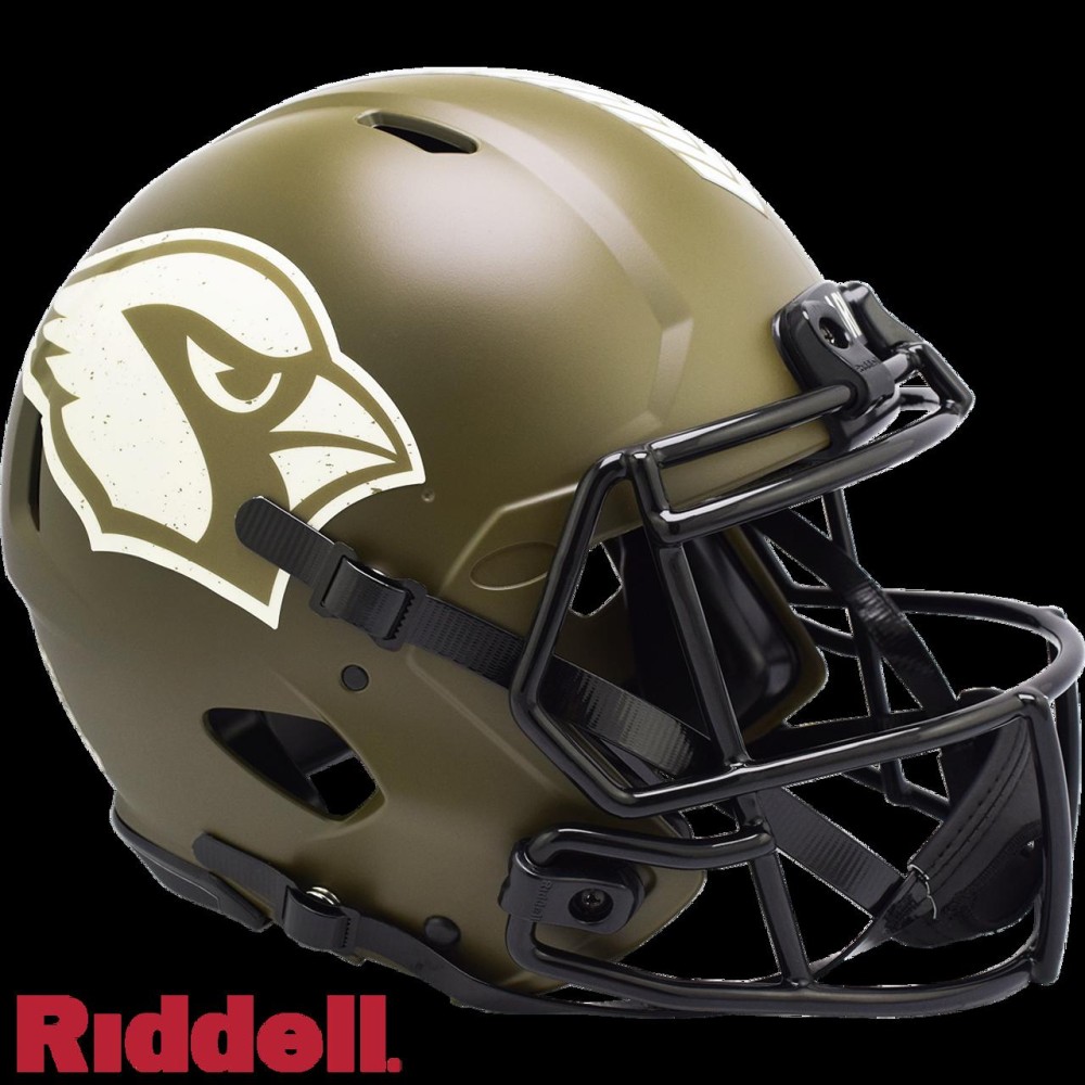 Arizona Cardinals Helmet Riddell Authentic Full Size Speed Style Salute To Service