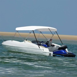 vidaXL 4 Bow Bimini Top White 95.7