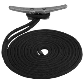 0.38 in. x 20 ft. Double Braided Nylon Dock Line Black