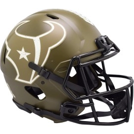 Houston Texans Helmet Riddell Authentic Full Size Speed Style Salute To Service