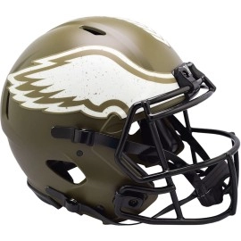 Philadelphia Eagles Helmet Riddell Authentic Full Size Speed Style Salute To Service