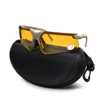 Xaegistac Shooting Glasses With Case Anti Fog Hunting Safety Glasses For Men Women Yellow Lenskhaki Frame