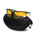 Xaegistac Shooting Glasses With Case Anti Fog Hunting Safety Glasses For Men Women Yellow Lensgreen Frame