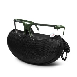 Xaegistac Shooting Glasses With Case Anti Fog Hunting Safety Glasses For Men Women Clear Lensgreen Frame