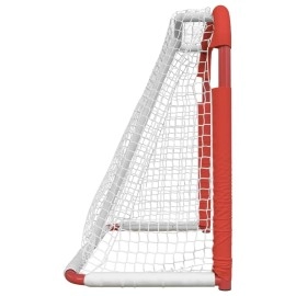 vidaXL Hockey Goal Red and White 137x66x112 cm Polyester