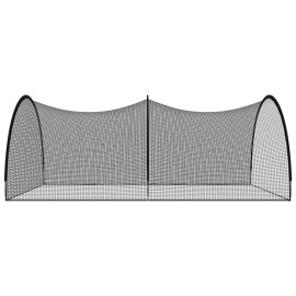 vidaXL Baseball Batting Cage Net Black 600x400x250 cm Polyester