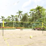 vidaXL Volleyball Net Yellow and Black 823x244 cm PE Fabric