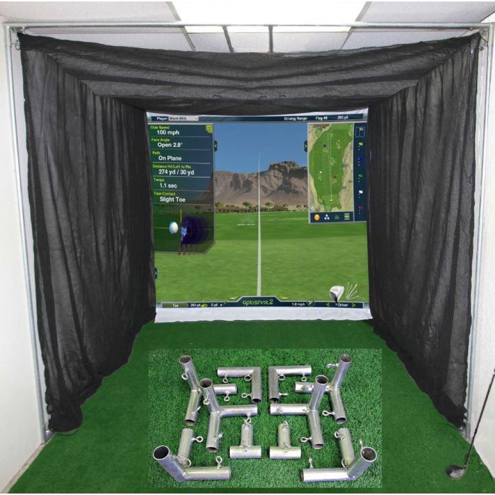 Cimarron 10x10x10 Masters Simulator Golf Net with Frame Kit