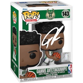 Giannis Antetokounmpo 143 Facsimile Signed Reprint Laser Autographed Funko Pop Basketball Nba Milwaukee Bucks Figurine With P