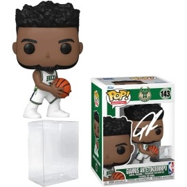 Giannis Antetokounmpo 143 Facsimile Signed Reprint Laser Autographed Funko Pop Basketball Nba Milwaukee Bucks Figurine With P