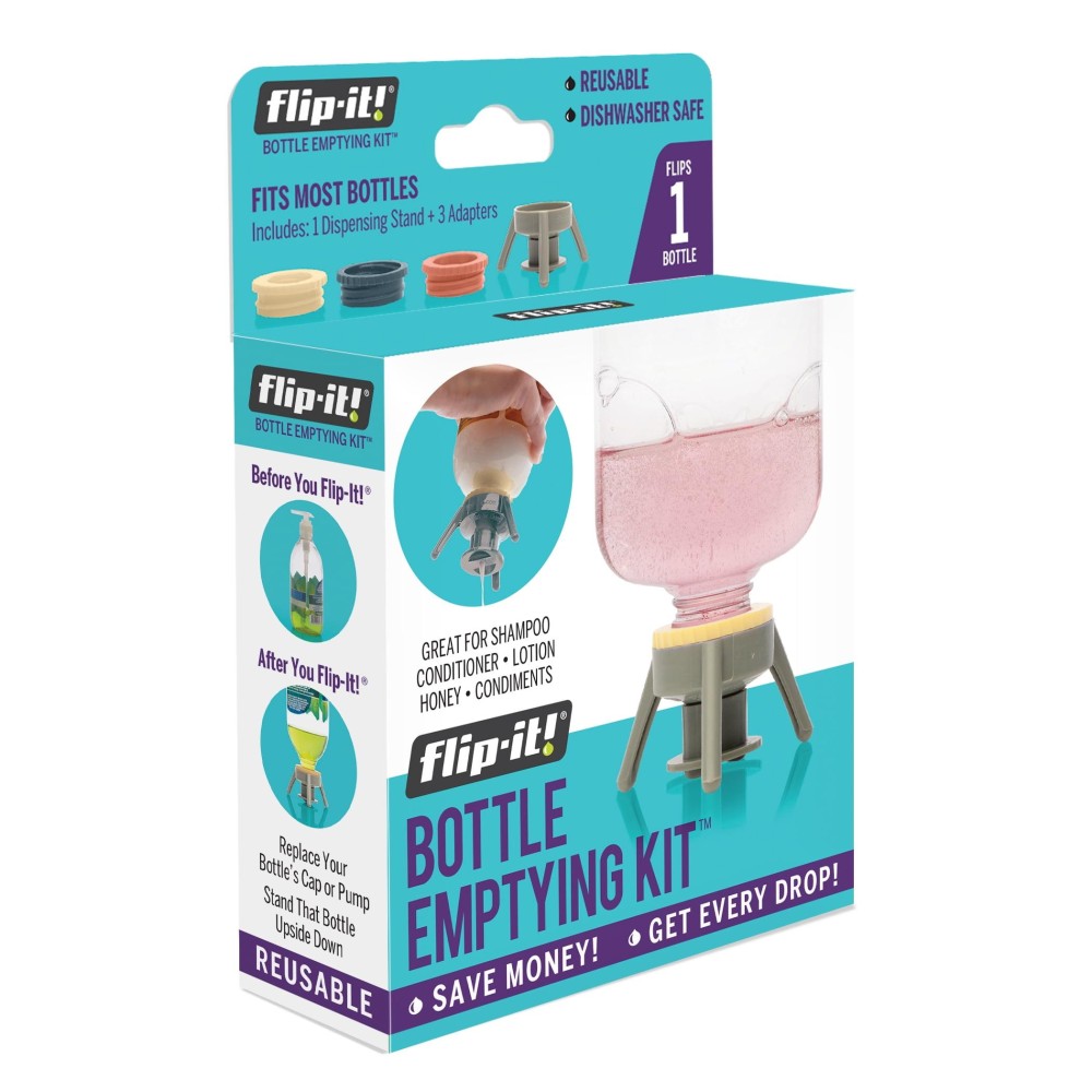Flip-It Gray Polypropylene Bottle Emptying Kit