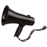 Mymealivos 20W Megaphone Speaker Portable Voice Changer Bullhorn With 6 Different Sound Effects Builtin Siren And Record Ad