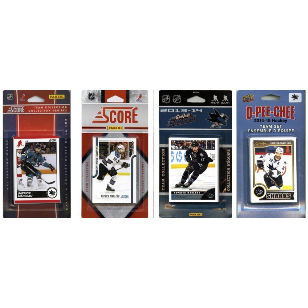 NHL San Jose Sharks 4 Different Licensed Trading Card Team Sets