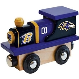 MasterPieces NFL Baltimore Ravens Real Wood Toy Train, For Ages 3+