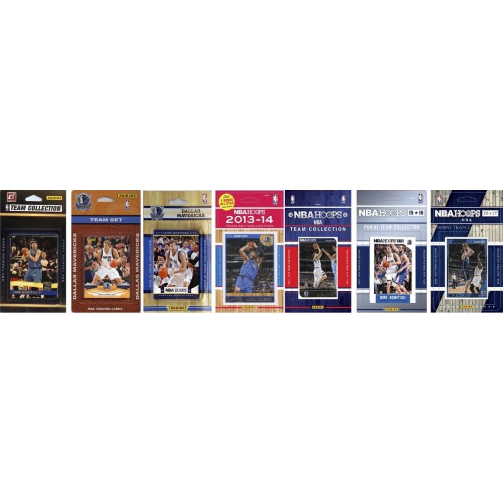 NBA Dallas Mavericks 7 Different Licensed Trading Card Team Sets