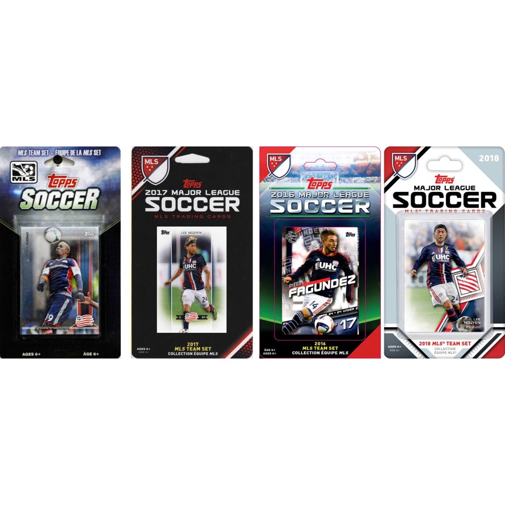 MLS New England Revolution 5 Different Licensed Trading Card Team Sets