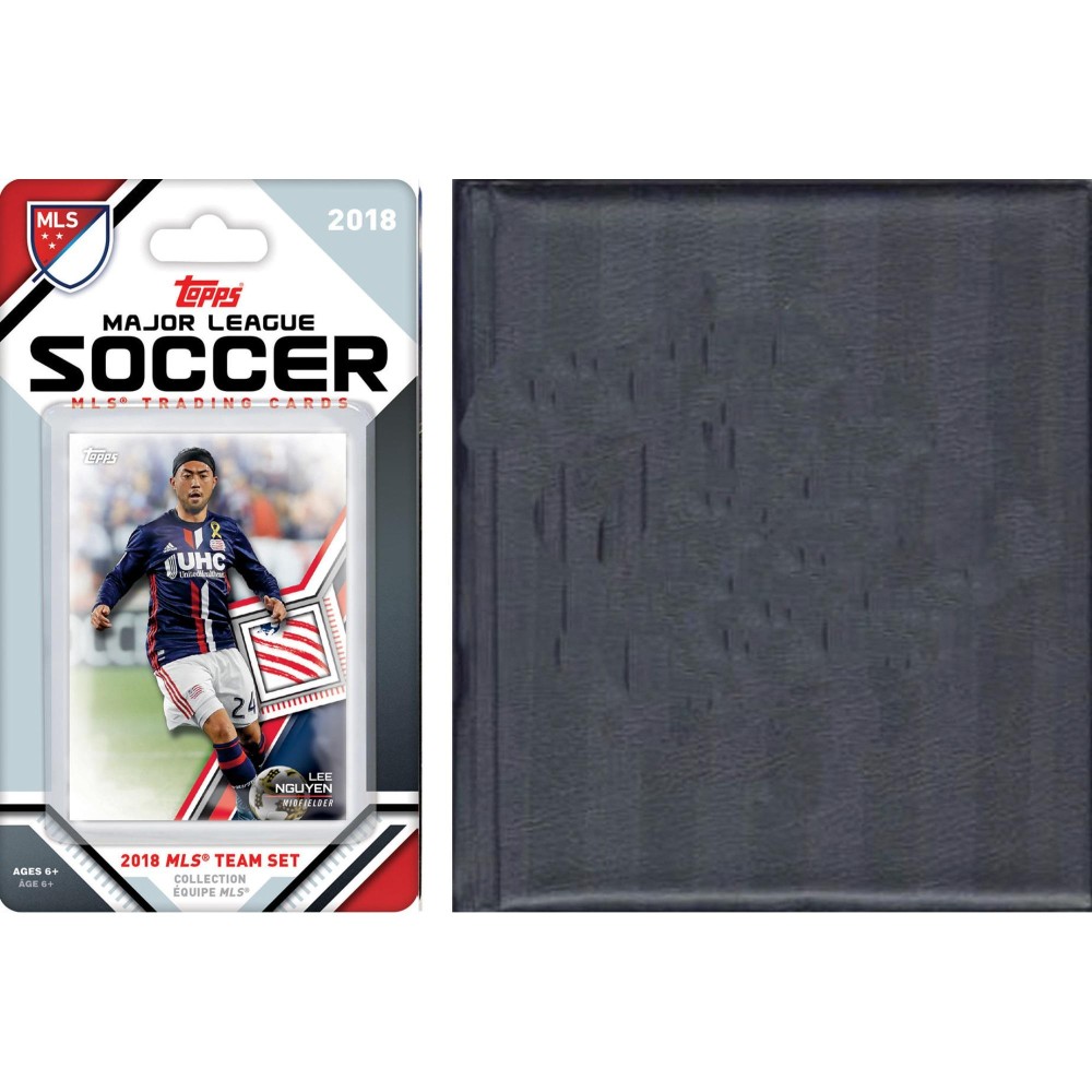 MLS New England Revolution Licensed 2018 Topps Team Set and Storage Album