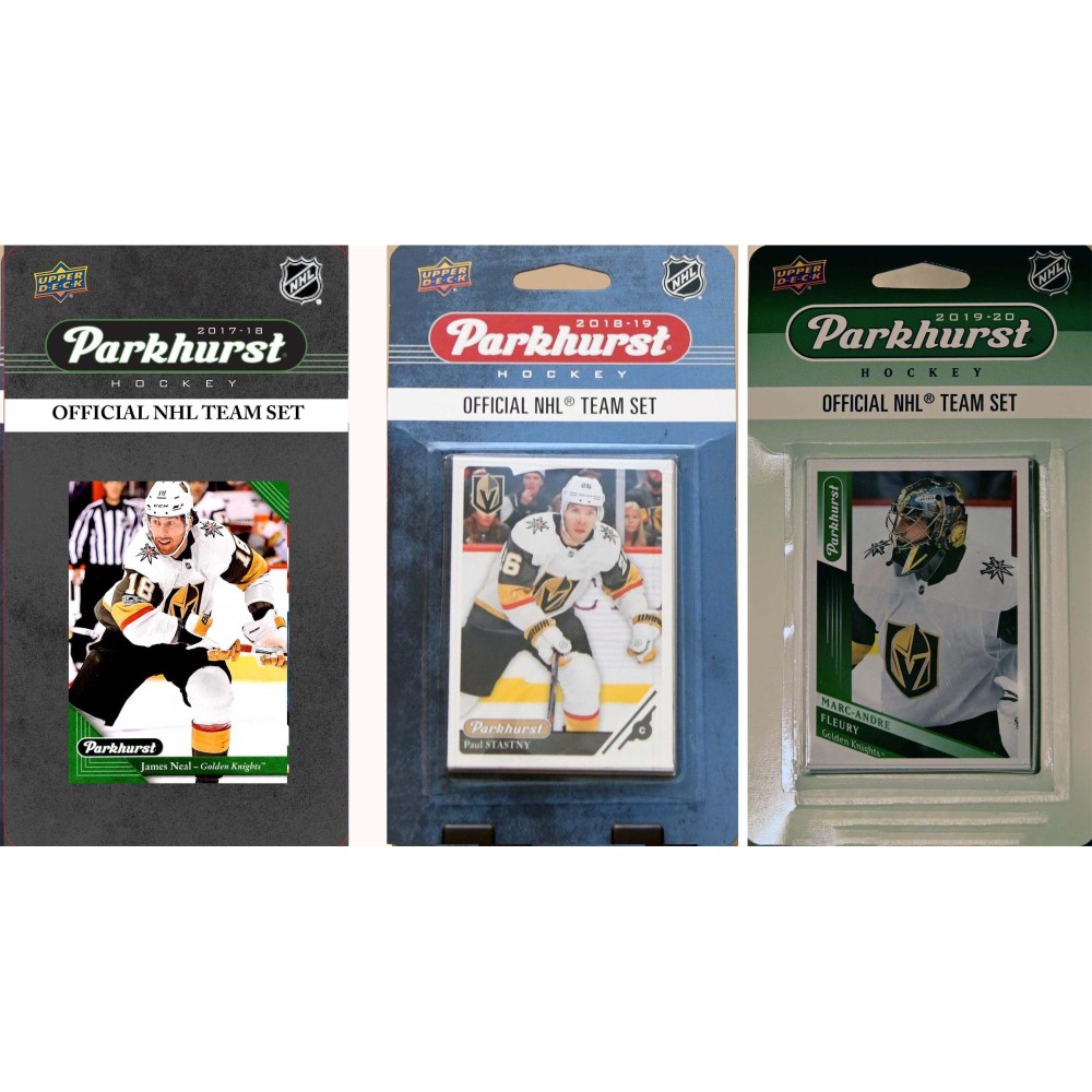 NHL Las Vegas Golden Knights 3 Different Licensed Trading Card Team Sets