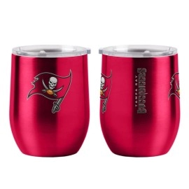 NFL Tampa Bay Buccaneers Drink Tumbler Steel 16 Curved, Team Colors, One Size