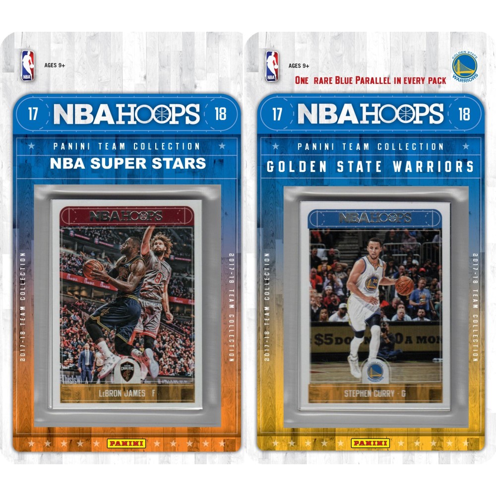 NBA Golden State Warriors Licensed 2017-18 Hoops Team Set Plus 2017-18 Hoops All-Star Set