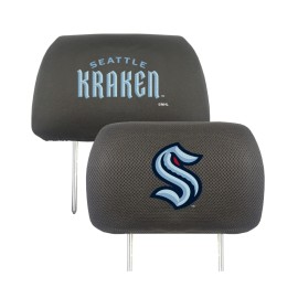 Seattle Kraken Kraken Embroidered Head Rest Cover Set 2 Pieces