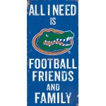 Florida Gators Sign Wood 6X12 Football Friends And Family Design Color Special Order