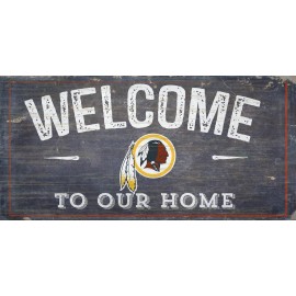 Washington Redskins Sign Wood 6X12 Welcome To Our Home Design Special Order