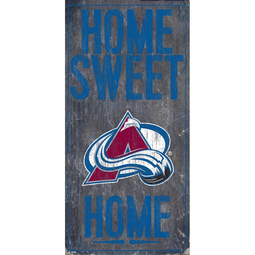 Colorado Avalanche Sign Wood 6X12 Home Sweet Home Design Special Order