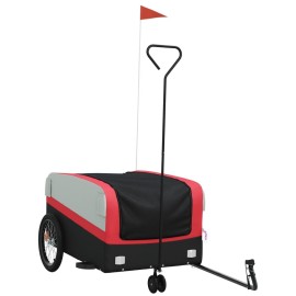 Vidaxl Bike Trailer Black And Red 992 Lb Iron