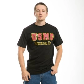 Classic Military Ts Usmc Black L