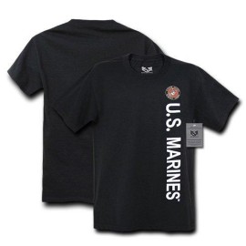 Licensed Military Tee Marines Black M