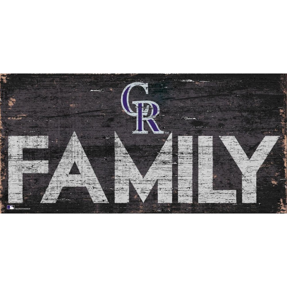 Colorado Rockies Sign Wood 12X6 Family Design Special Order