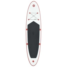 Vidaxl Stand Up Paddle Board Set Sup Surfboard Inflatable Red And White