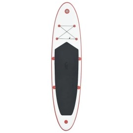 Vidaxl Stand Up Paddle Board Set Sup Surfboard Inflatable Red And White