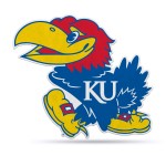 Kansas Jayhawks Pennant Shape Cut Logo Design