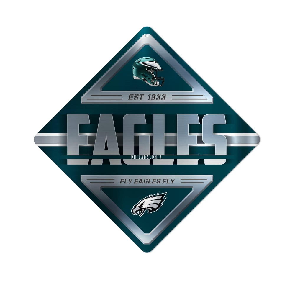 Philadelphia Eagles Sign Metal Diamond Shape