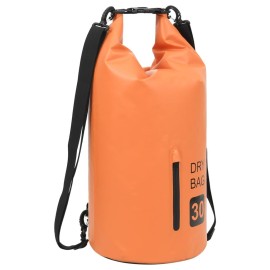 Vidaxl Dry Bag With Zipper Orange 79 Gal Pvc