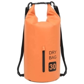 Vidaxl Dry Bag With Zipper Orange 79 Gal Pvc