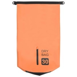 Vidaxl Dry Bag With Zipper Orange 79 Gal Pvc