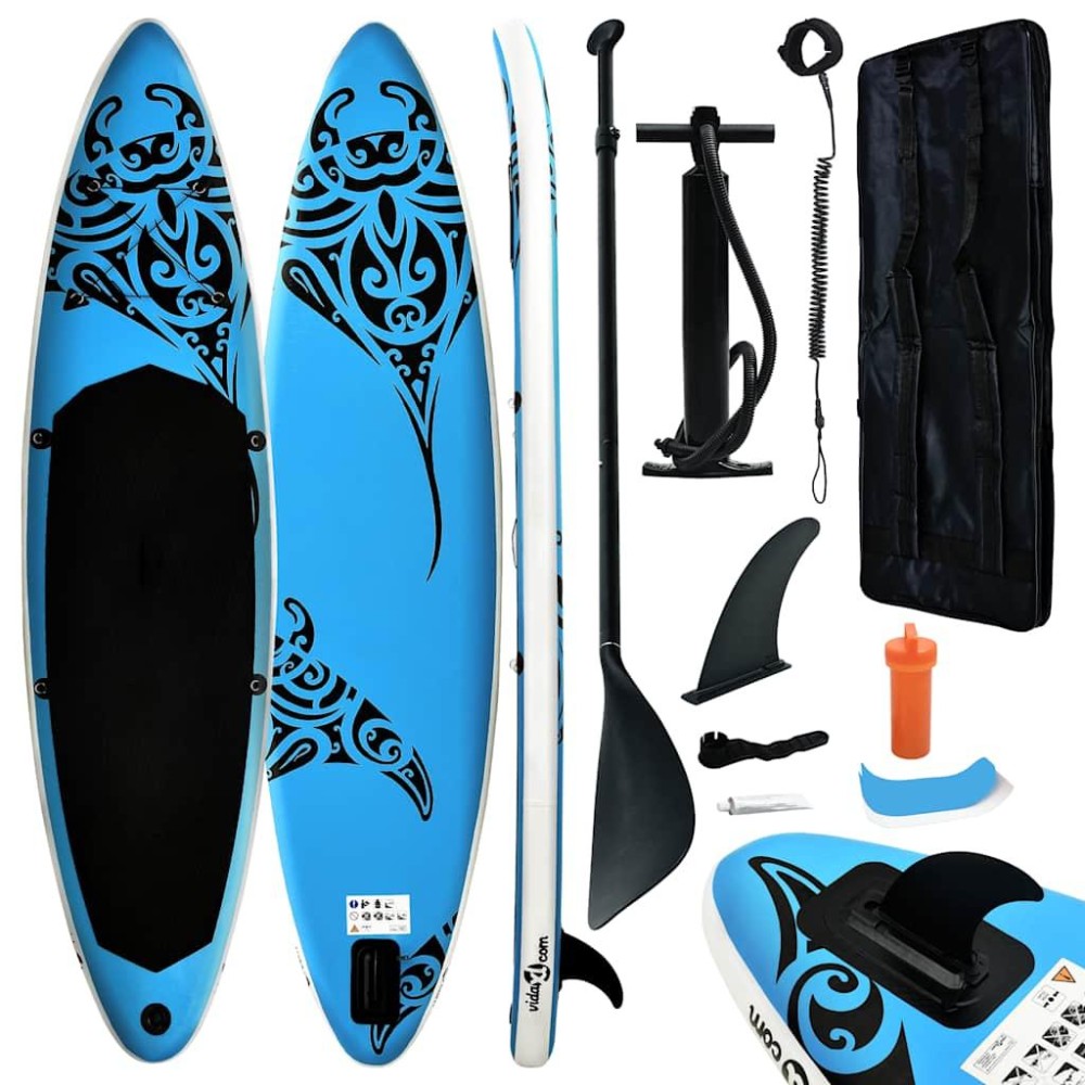 Vidaxl Inflatable Stand Up Paddleboard Set 1201X299X59 Blue