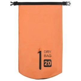 Vidaxl Dry Bag With Zipper Orange 53 Gal Pvc