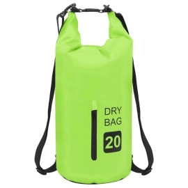 Vidaxl Dry Bag With Zipper Green 53 Gal Pvc