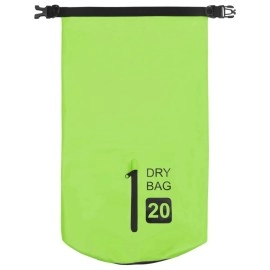 Vidaxl Dry Bag With Zipper Green 53 Gal Pvc