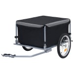 Vidaxl Bike Cargo Trailer Black And Gray 1433 Lb