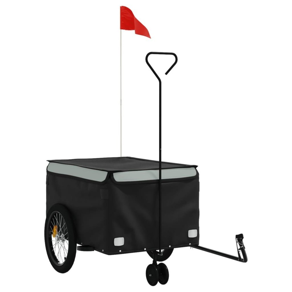 Vidaxl Bike Trailer Black And Gray 992 Lb Iron