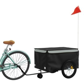 Vidaxl Bike Trailer Black And Gray 992 Lb Iron