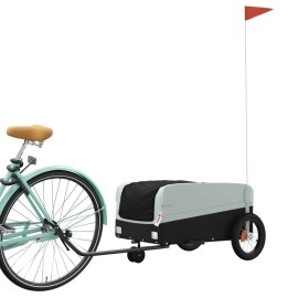 Vidaxl Bike Trailer Black And Gray 661 Lb Iron