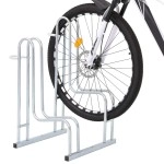 Vidaxl Bicycle Stand For 2 Bikes Floor Freestanding Galvanized Steel