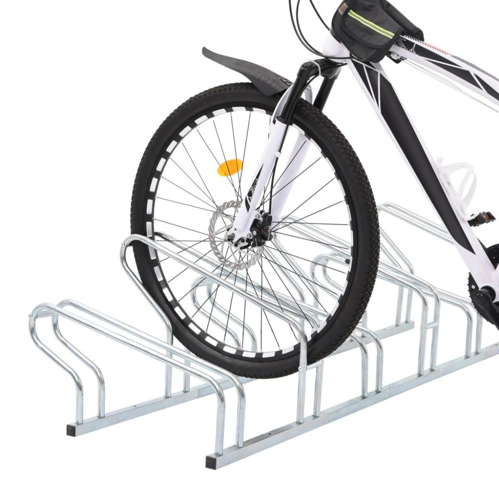 Vidaxl Bicycle Stand For 6 Bikes Floor Freestanding Galvanized Steel